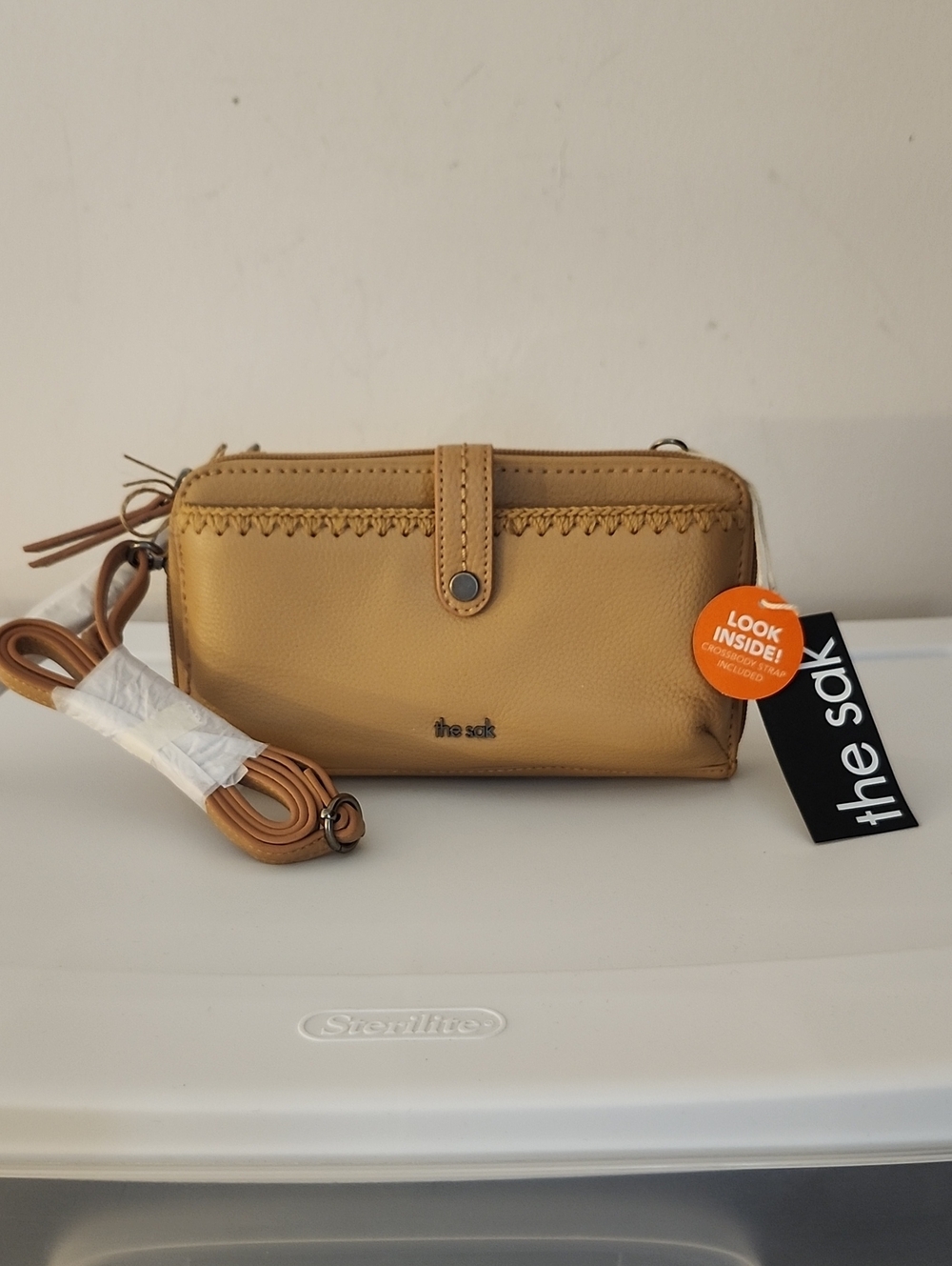 The Sak Crossbody Wallet in Tan - Picture 1 of 11